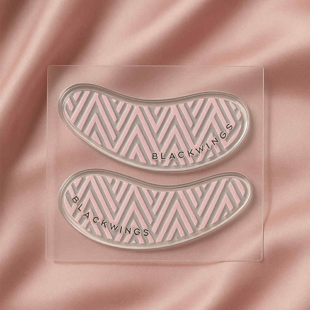 Patches auto-adhésifs à motif rose – Isolation parfaite des cils inférieurs
