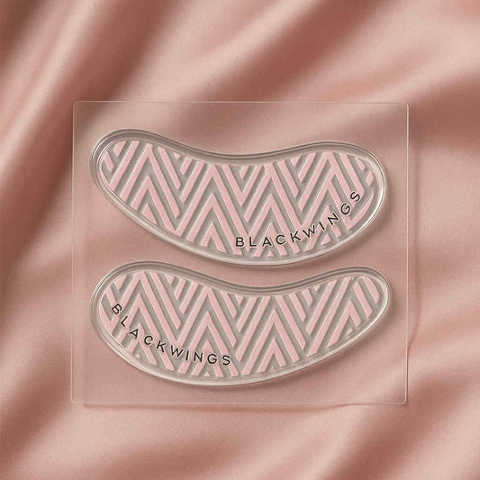 Patches auto-adhésifs à motif rose – Isolation parfaite des cils inférieurs